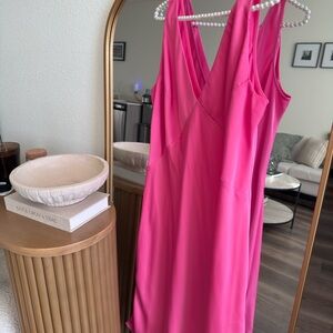 a new day Bright Hot Pink V-Neck Slip Dress